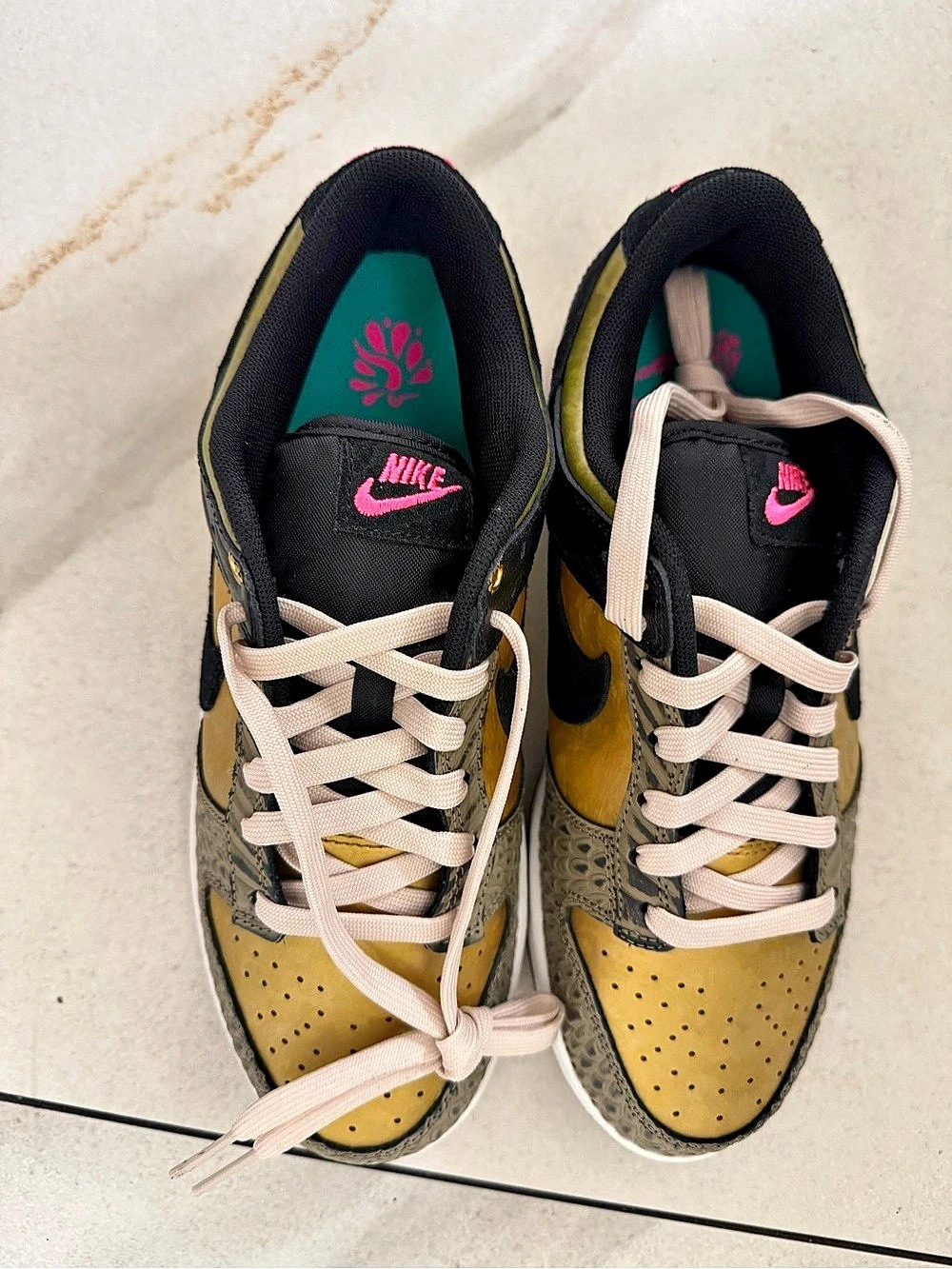 Nike Dunk Low SE Safari Mix Sneakers Yellow & Black